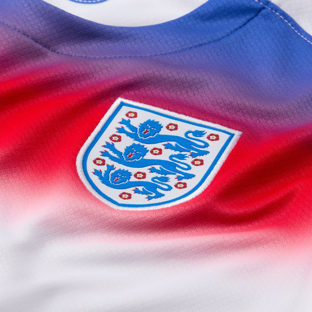 Nike England 2025 Stadium Home (Women Team) Big Kids' Dri-FIT Soccer Replica Jersey product image 3, provided for visual