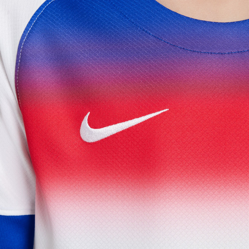 Nike England 2025 Stadium Home (Women Team) Big Kids' Dri-FIT Soccer Replica Jersey product image 5, provided for visual