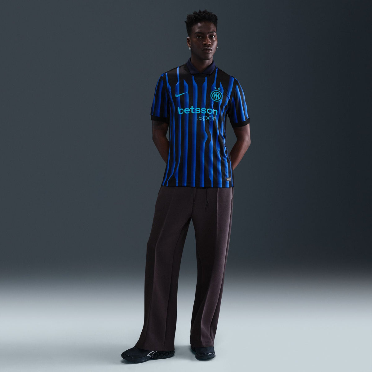 Inter Milan 2025/26 Stadium Home Men Nike Dri-FIT Soccer Replica Jersey product image 1, provided for visual reference and