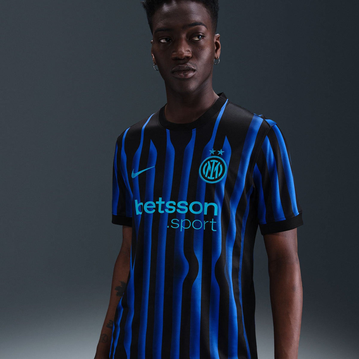 Inter Milan 2025/26 Stadium Home Men Nike Dri-FIT Soccer Replica Jersey product image 3, provided for visual reference and