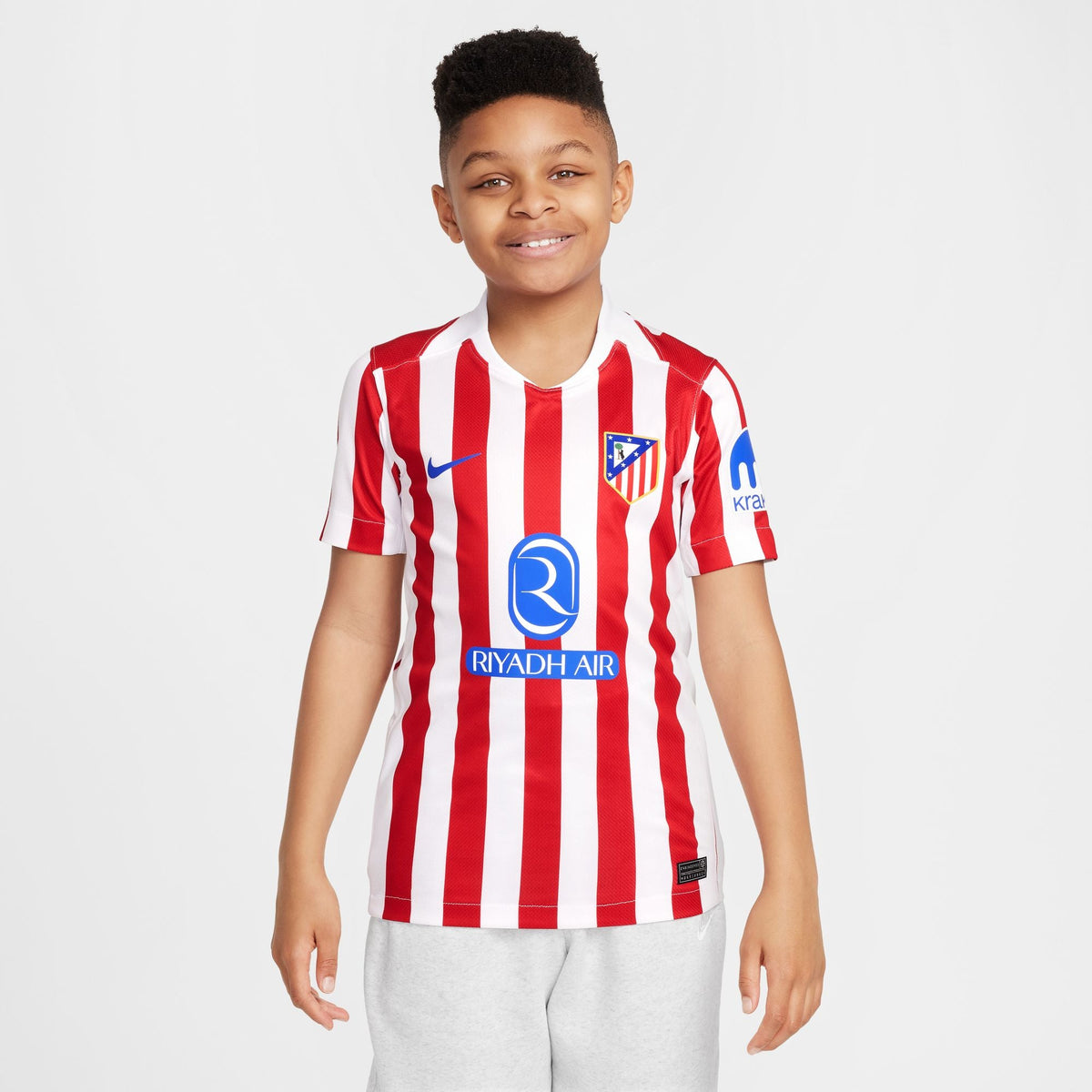Nike Atlético Madrid 2025/26 Stadium Home Big Kids' Dri-FIT Soccer Replica Jersey product image 1, provided for visual