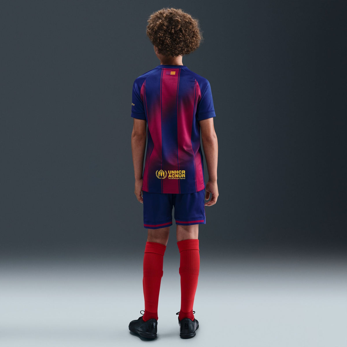 Nike FC Barcelona 2025/26 Stadium Home Big Kids' Dri-FIT Soccer Replica Jersey product image 4, provided for visual