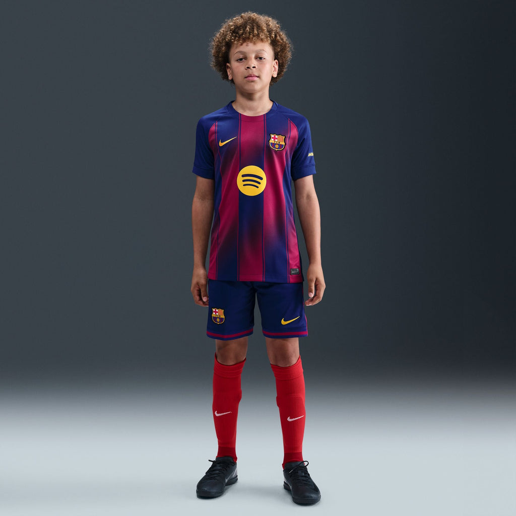 Nike FC Barcelona 2025/26 Stadium Home Big Kids' Dri-FIT Soccer Replica Jersey product image 3, provided for visual