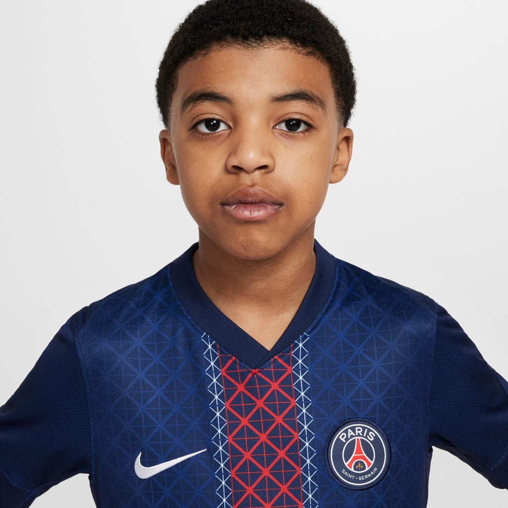 Nike Paris Saint-Germain 2025/26 Stadium Home Big Kids' Dri-FIT Soccer Replica Jersey product image 3, provided for visual