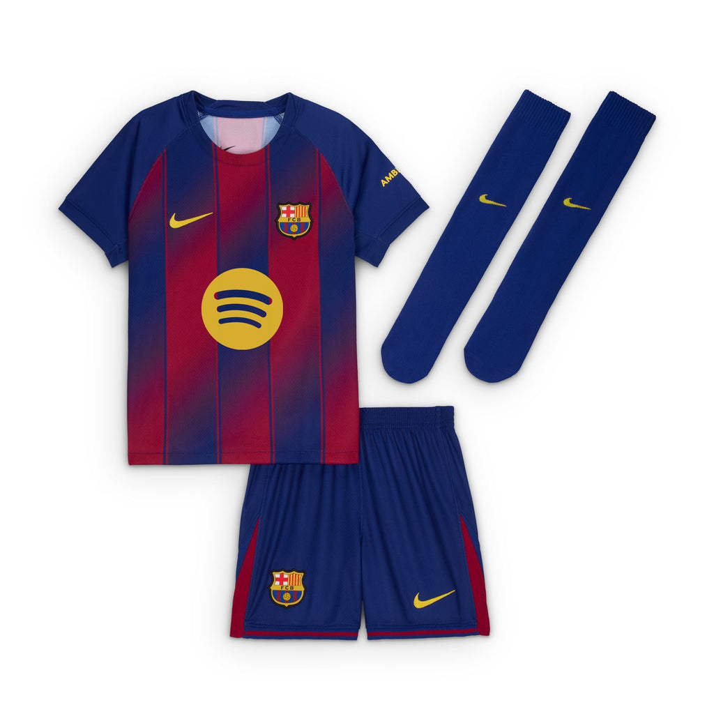 Nike FC Barcelona 2025/26 Stadium Home Little Kids' Soccer Replica 3-Piece Kit product image 9, provided for visual