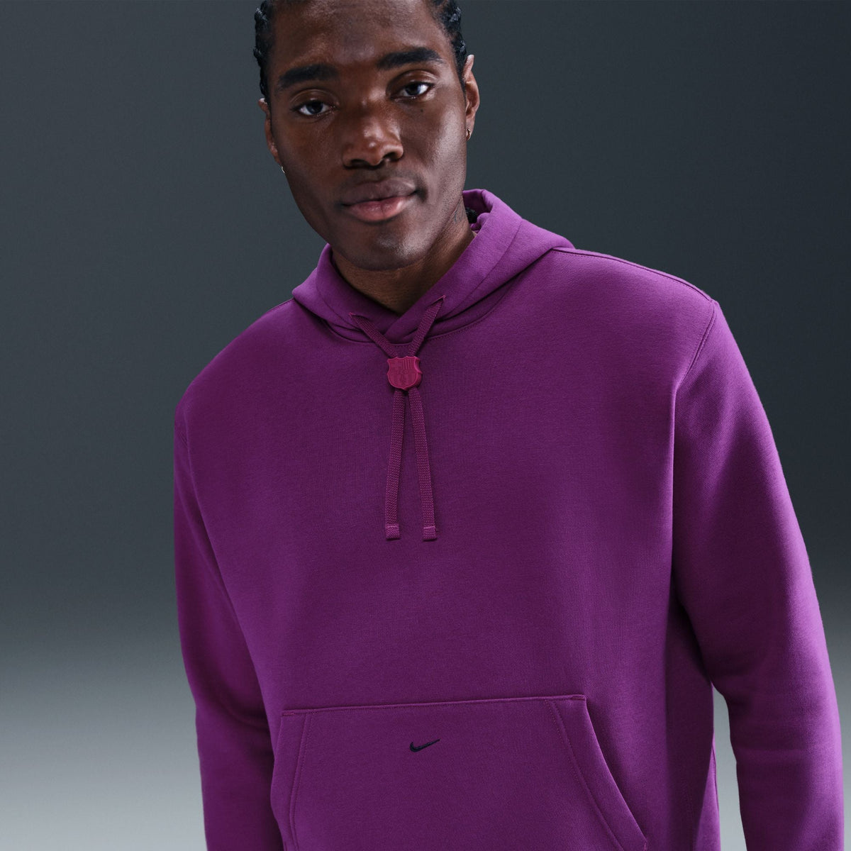 Nike FC Barcelona Club Men Soccer Pullover Hoodie product image 3, provided for visual reference and product detail review