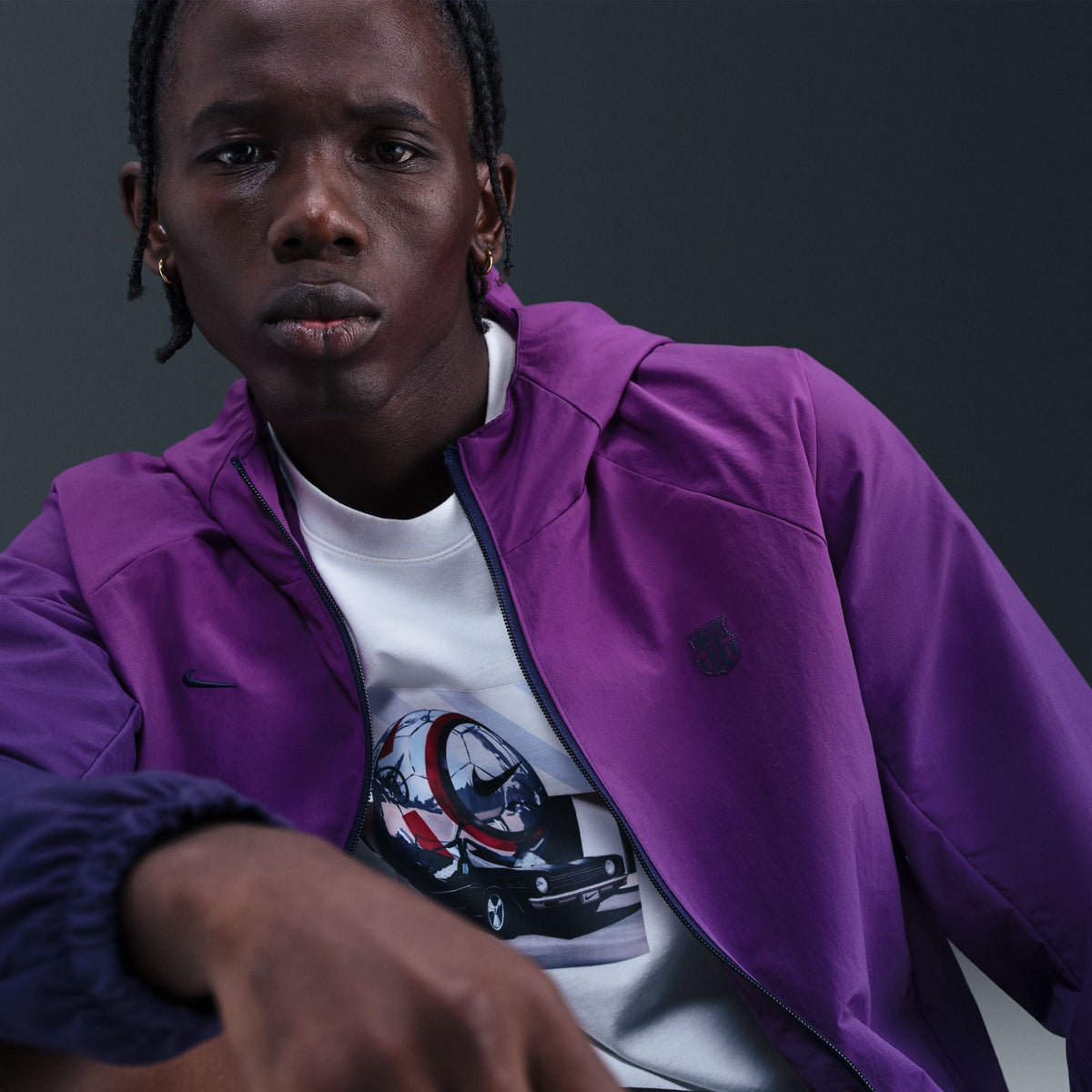 Nike FC Barcelona AWF Woven Jacket product image 5, provided for visual reference and product detail review