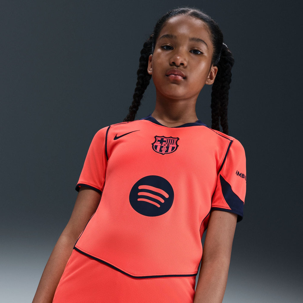 Nike FC Barcelona 2025/26 Stadium Third Big Kids' Dri-FIT Total 90 Soccer Replica Jersey product image 4, provided for