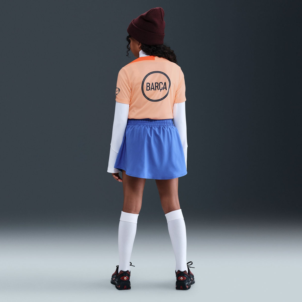 Nike FC Barcelona Strike Third Big Kids' Dri-FIT Total 90 Soccer Knit Top product image 2, provided for visual reference and