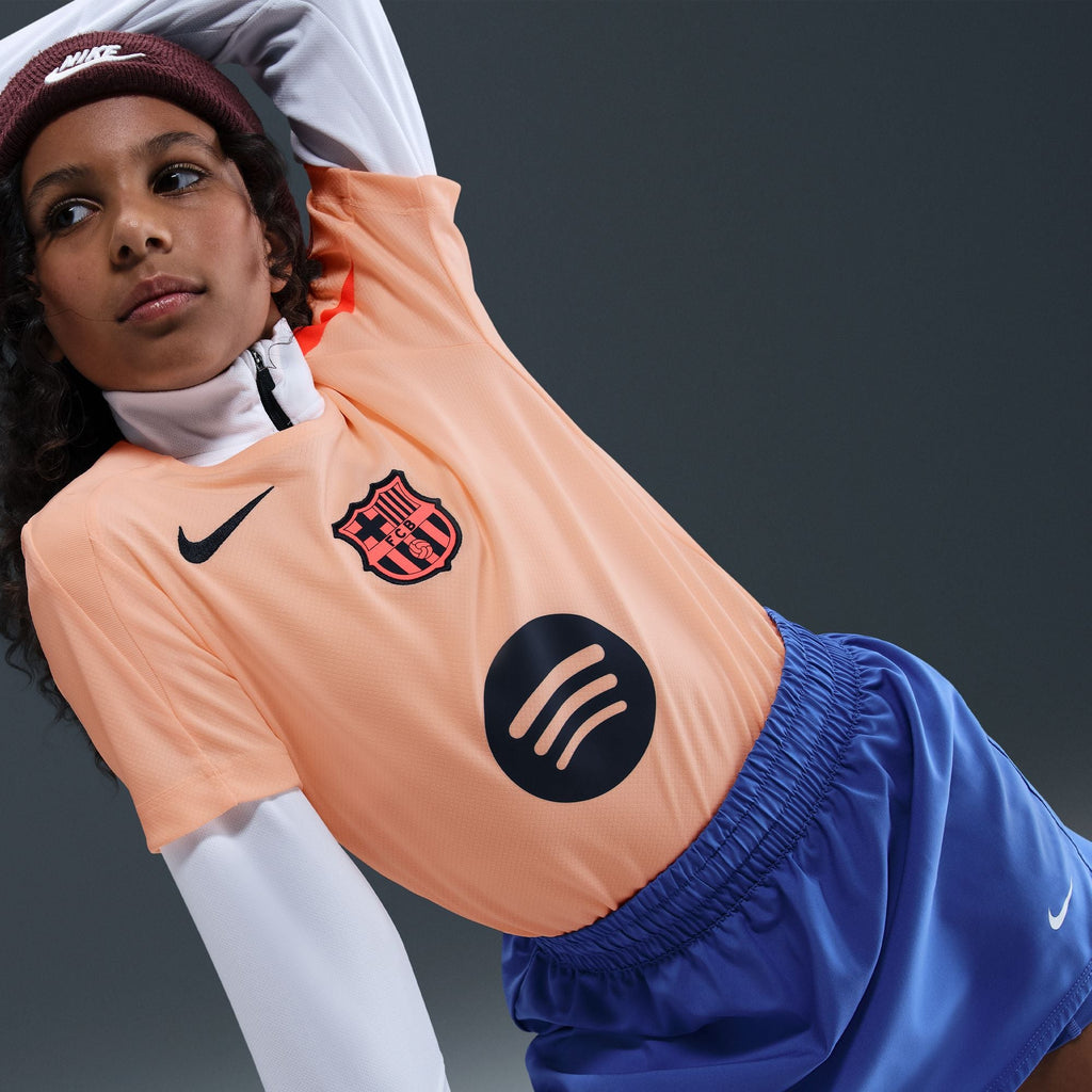 Nike FC Barcelona Strike Third Big Kids' Dri-FIT Total 90 Soccer Knit Top product image 5, provided for visual reference and