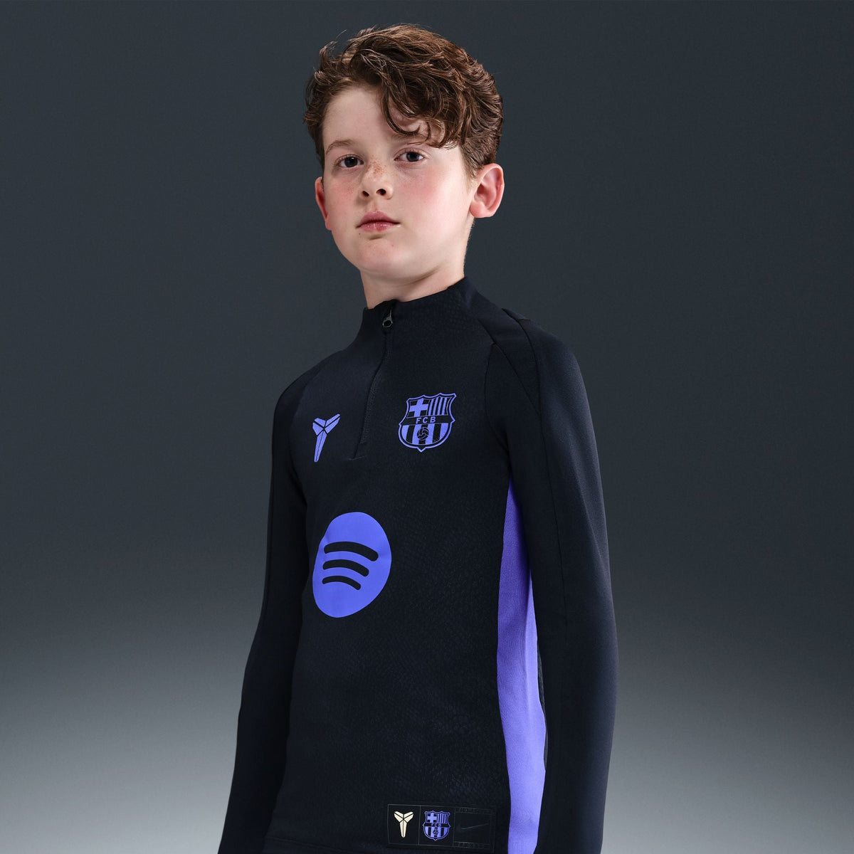 Nike Kobe Bryant FC Barcelona Strike Away Big Kids' Dri-FIT Soccer Pre-Match Drill Top product image 3, provided for visual