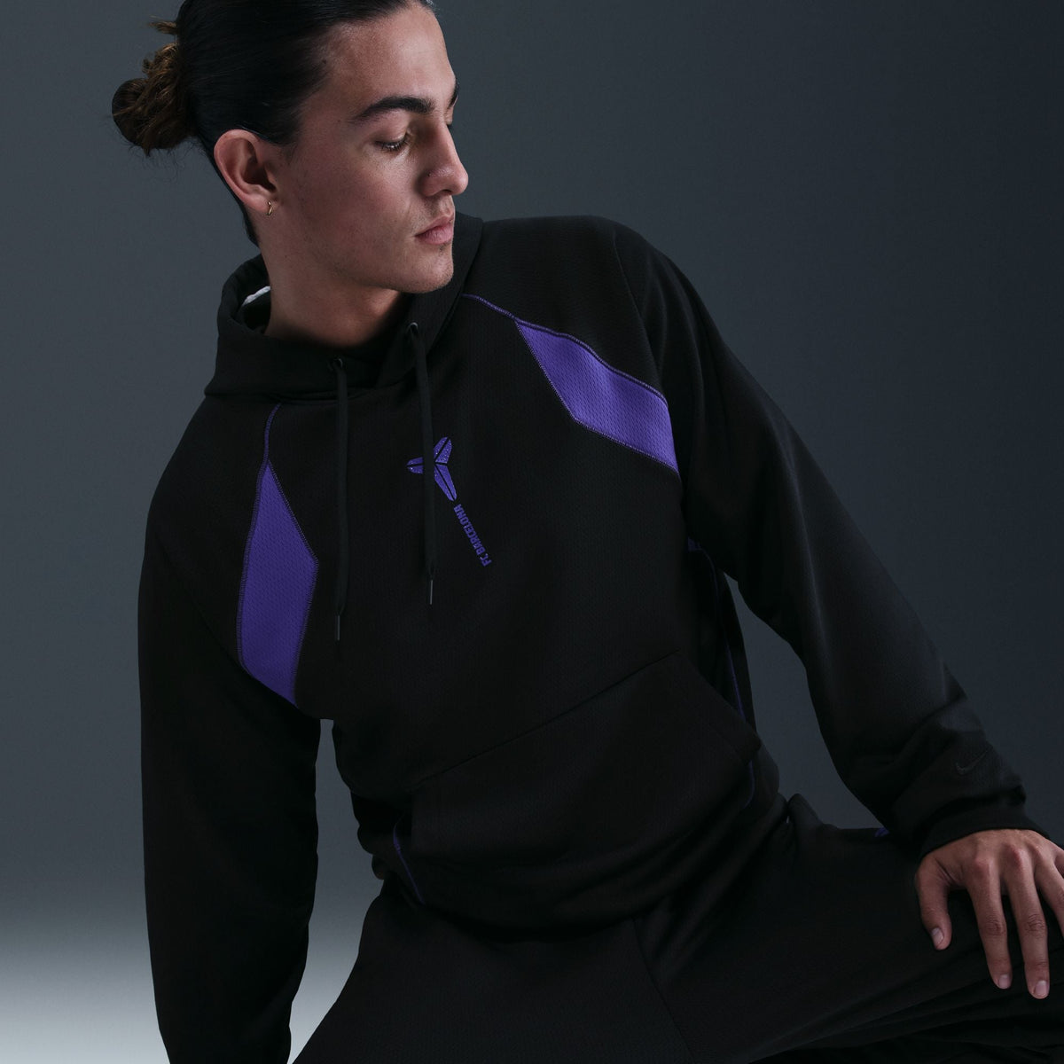 Nike FC Barcelona Away Kobe Therma-FIT Soccer Pullover Hoodie product image 3, provided for visual reference and product