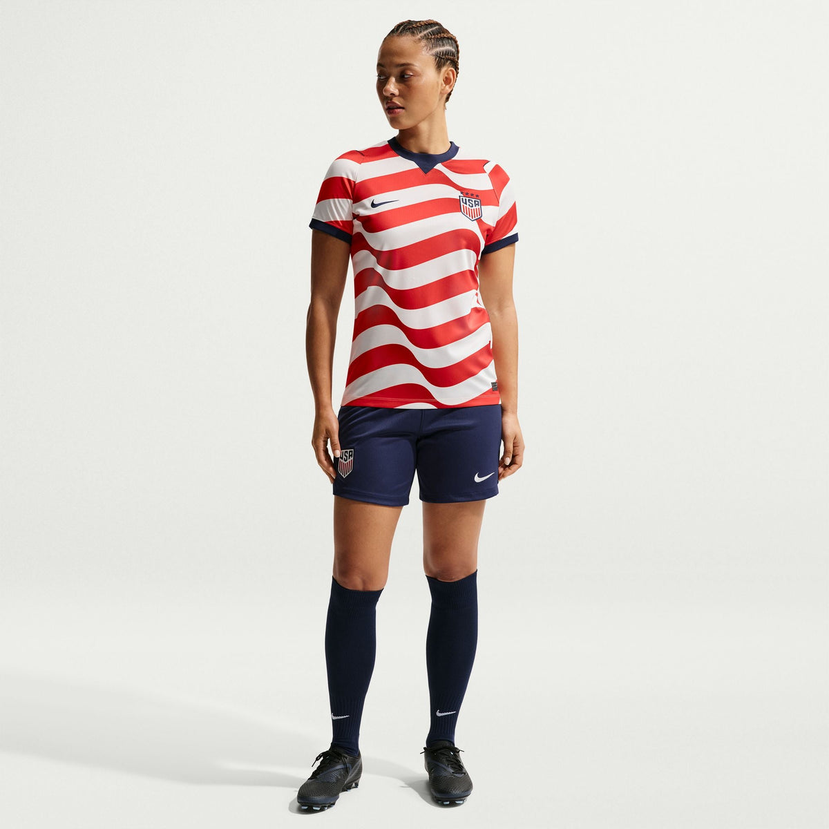 Nike USA 2026 Stadium Home Women Nike Dri-FIT Soccer Replica Jersey product image 1, provided for visual reference and