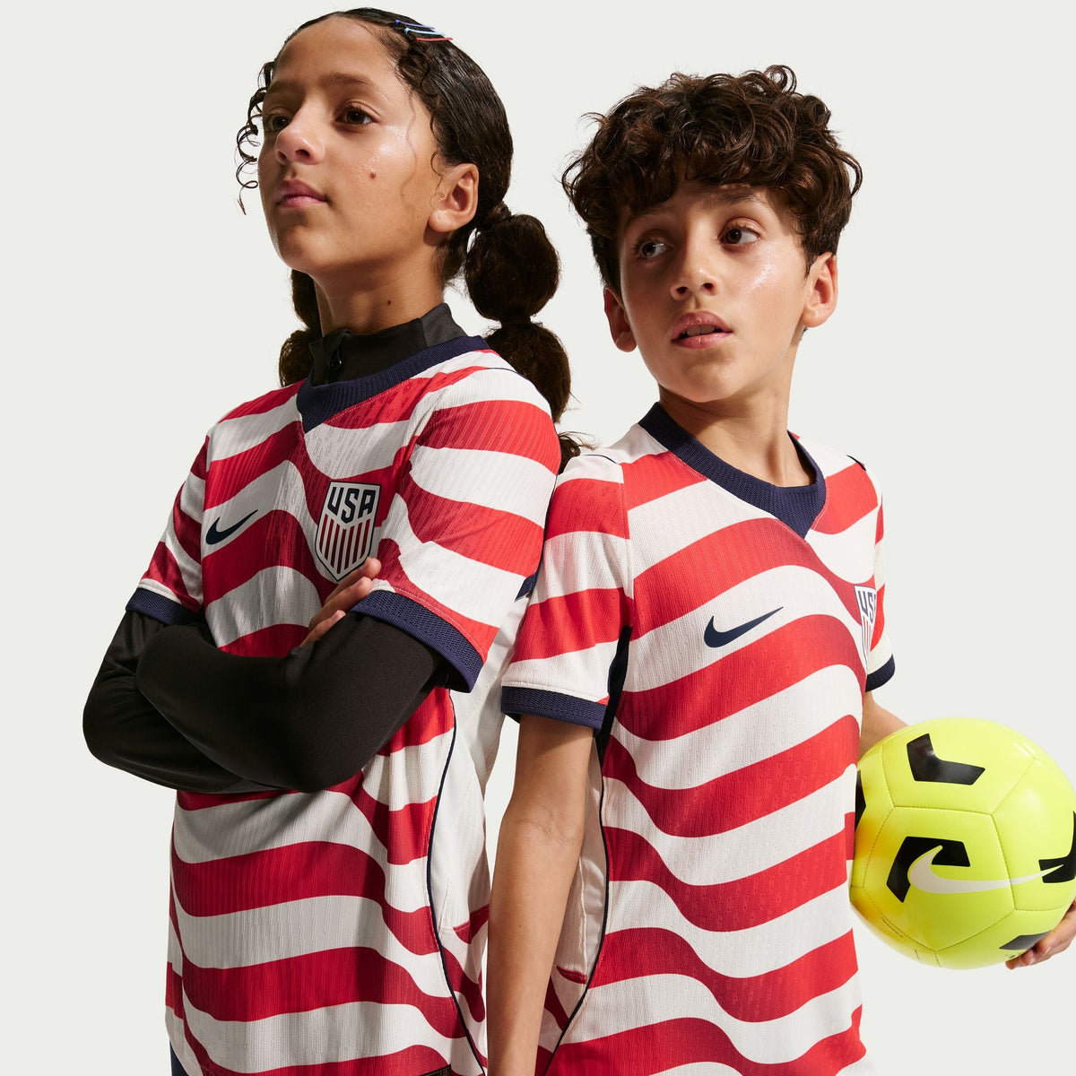 Nike USA 2026/27 Match Home Big Kids' Nike Aero-FIT Soccer Authentic Jersey product image 6, provided for visual reference