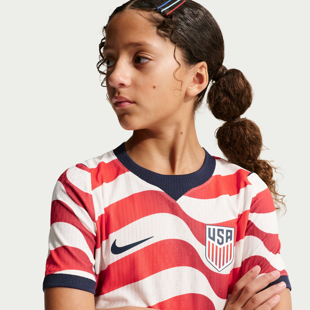 Nike USA 2026/27 Match Home Big Kids' Nike Aero-FIT Soccer Authentic Jersey product image 4, provided for visual reference