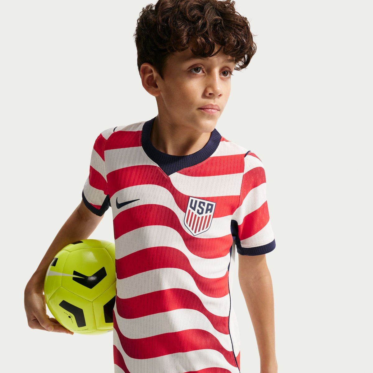 Nike USA 2026/27 Match Home Big Kids' Nike Aero-FIT Soccer Authentic Jersey product image 2, provided for visual reference