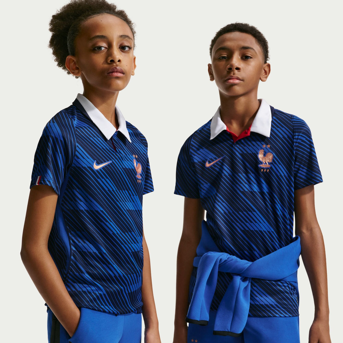Nike France 2026 Stadium Home Big Kids' Dri-FIT Soccer Stadium Jersey product image 5, provided for visual reference and