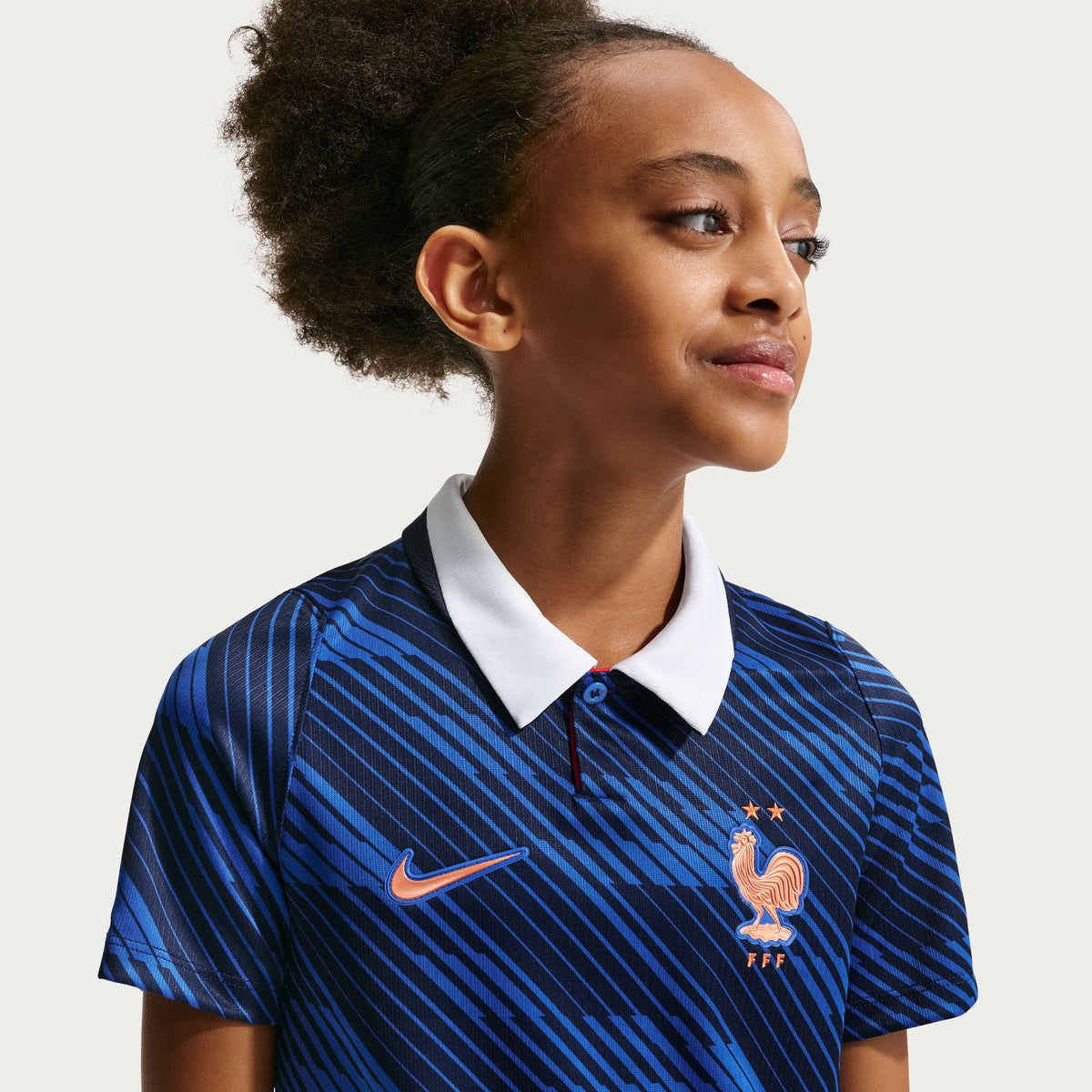 Nike France 2026 Stadium Home Big Kids' Dri-FIT Soccer Stadium Jersey product image 3, provided for visual reference and