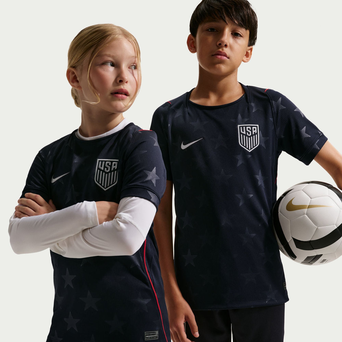 Nike USA 2026 Stadium Away Big Kids' Dri-FIT Soccer Replica Jersey product image 7, provided for visual reference and