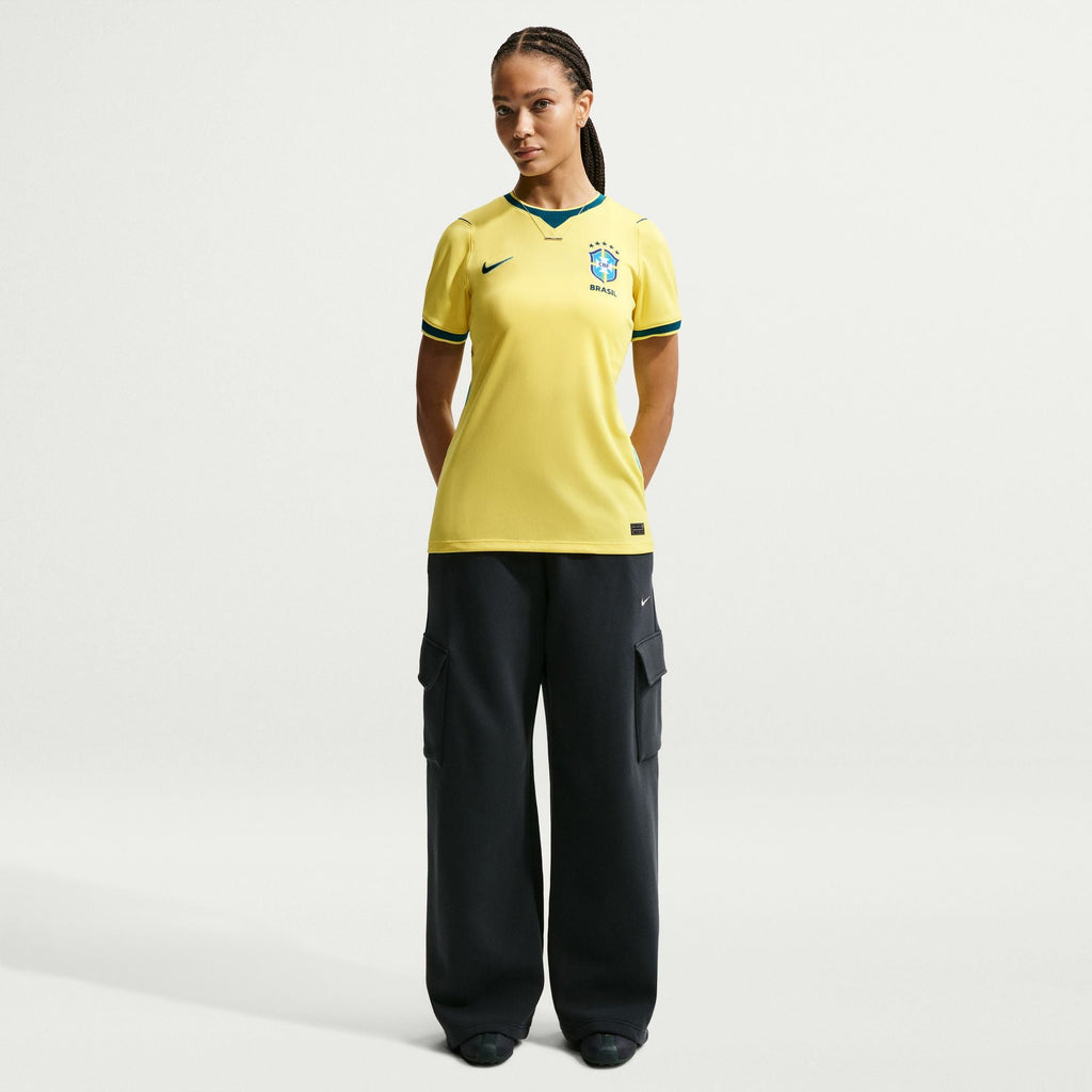Nike Brazil 2026 Stadium Home Women Nike Dri-FIT Soccer Replica Jersey product image 1, provided for visual reference and