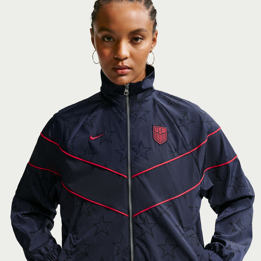Nike USMNT Windrunner Women Nike Soccer UV Woven Jacket product image 3, provided for visual reference and product detail