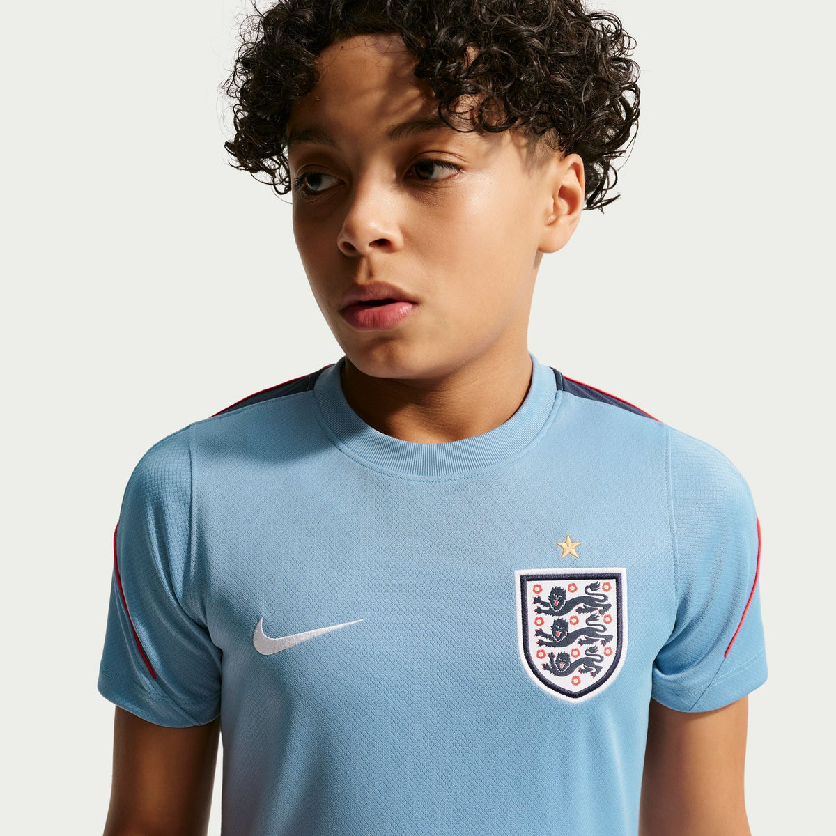 Nike England Strike Big Kids' Soccer Dri-FIT Short-Sleeve Top product image 3, provided for visual reference and product