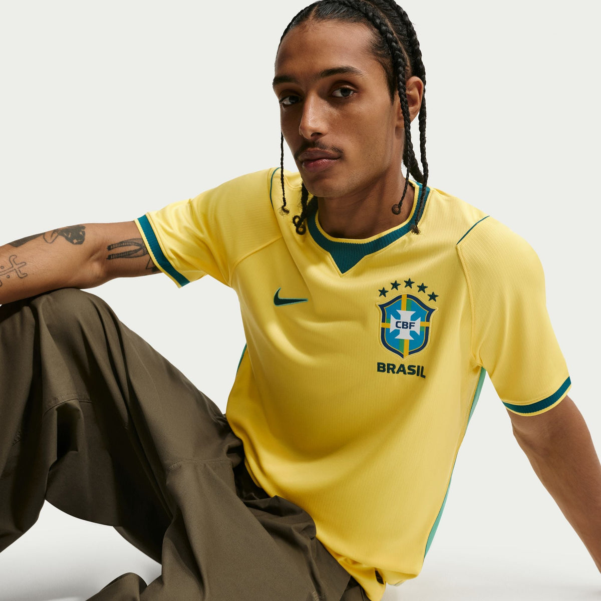 Nike Brazil 2026 Stadium Home Men Nike Dri-FIT Soccer Replica Jersey product image 3, provided for visual reference and