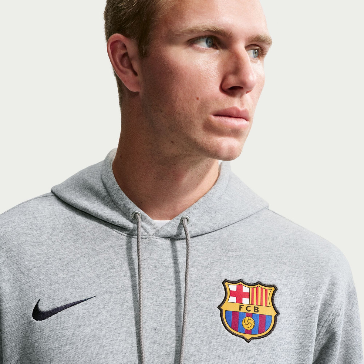 Nike FC Barcelona Club Men Nike Soccer French Terry Pullover Hoodie product image 5, provided for visual reference and