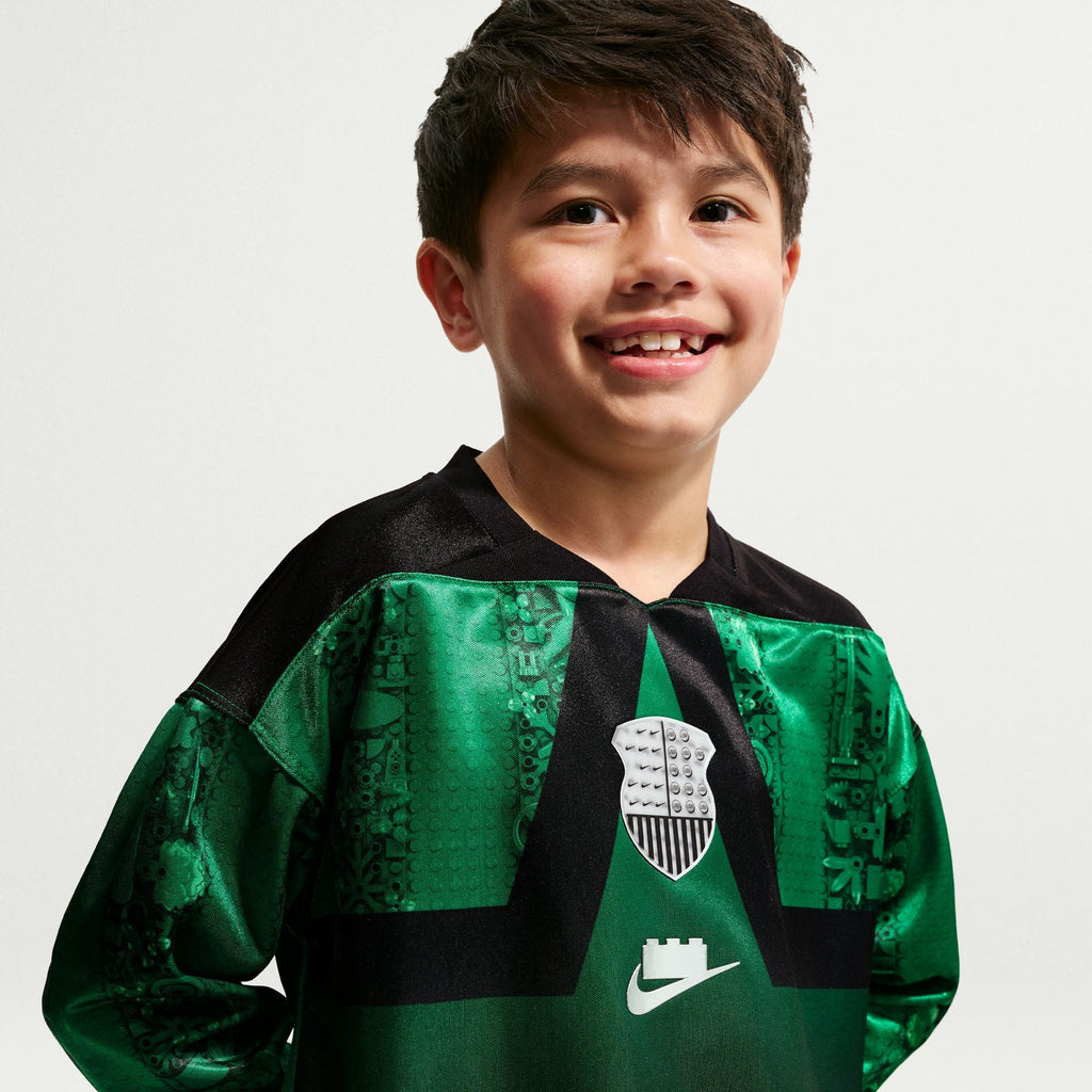 Nike x LEGO® Collection Big Kids' Soccer Goalkeeper Jersey product image 8, provided for visual reference and product detail