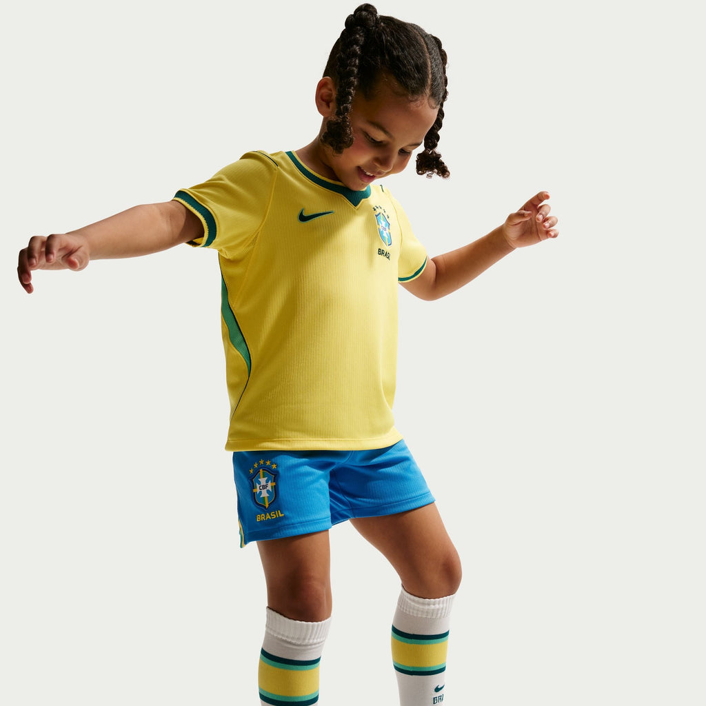 Nike Brazil 2026 Stadium Home Little Kids' Nike Soccer Replica 3-Piece Kit product image 8, provided for visual reference