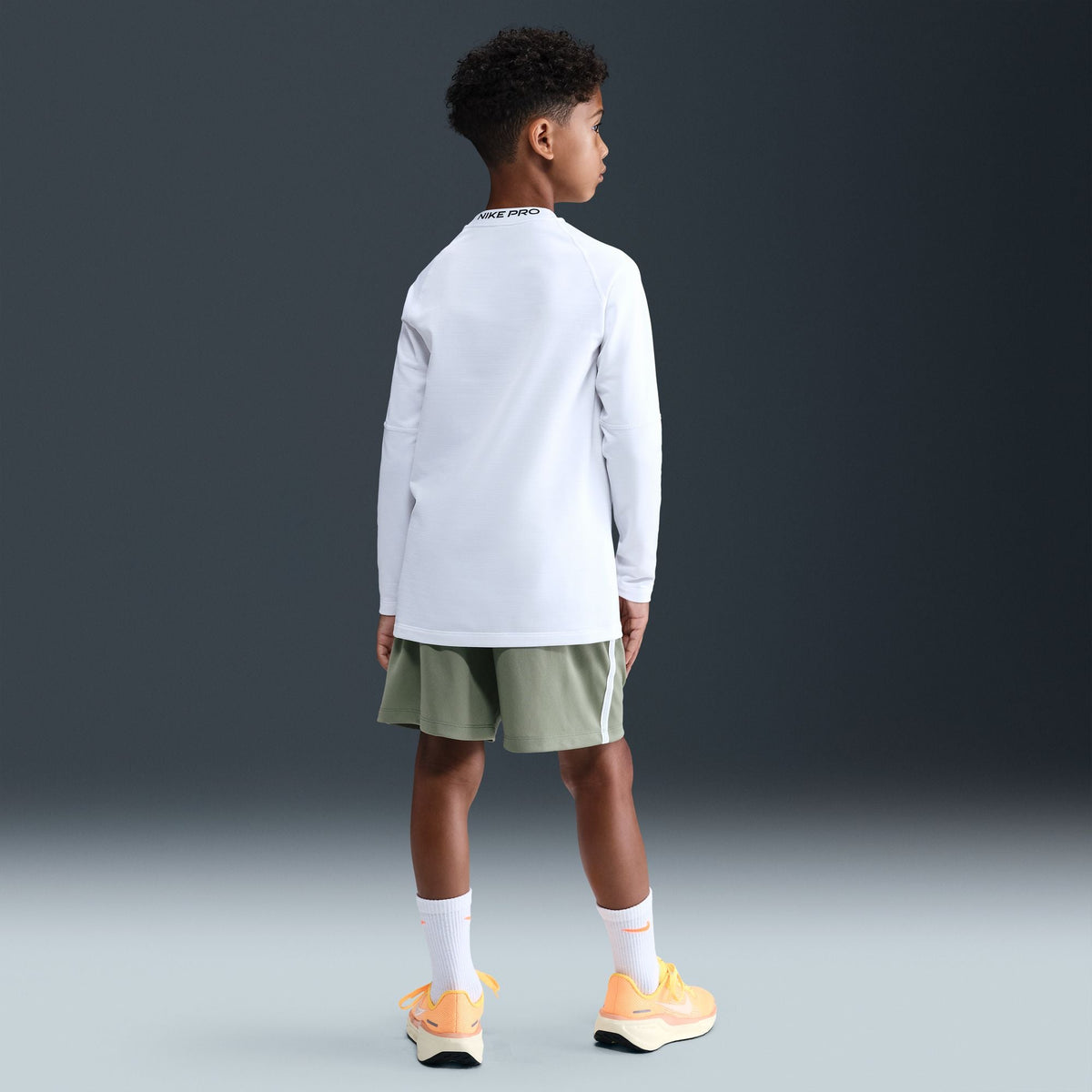 Nike Pro Big Kids' (Boys') Dri-FIT Long-Sleeve Crewneck Top product image 6, provided for visual reference and product