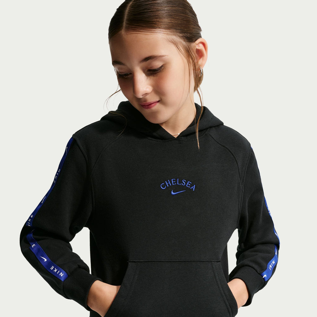 Nike Chelsea FC City Side Big Kids' Soccer Fleece Hoody product image 3, provided for visual reference and product detail