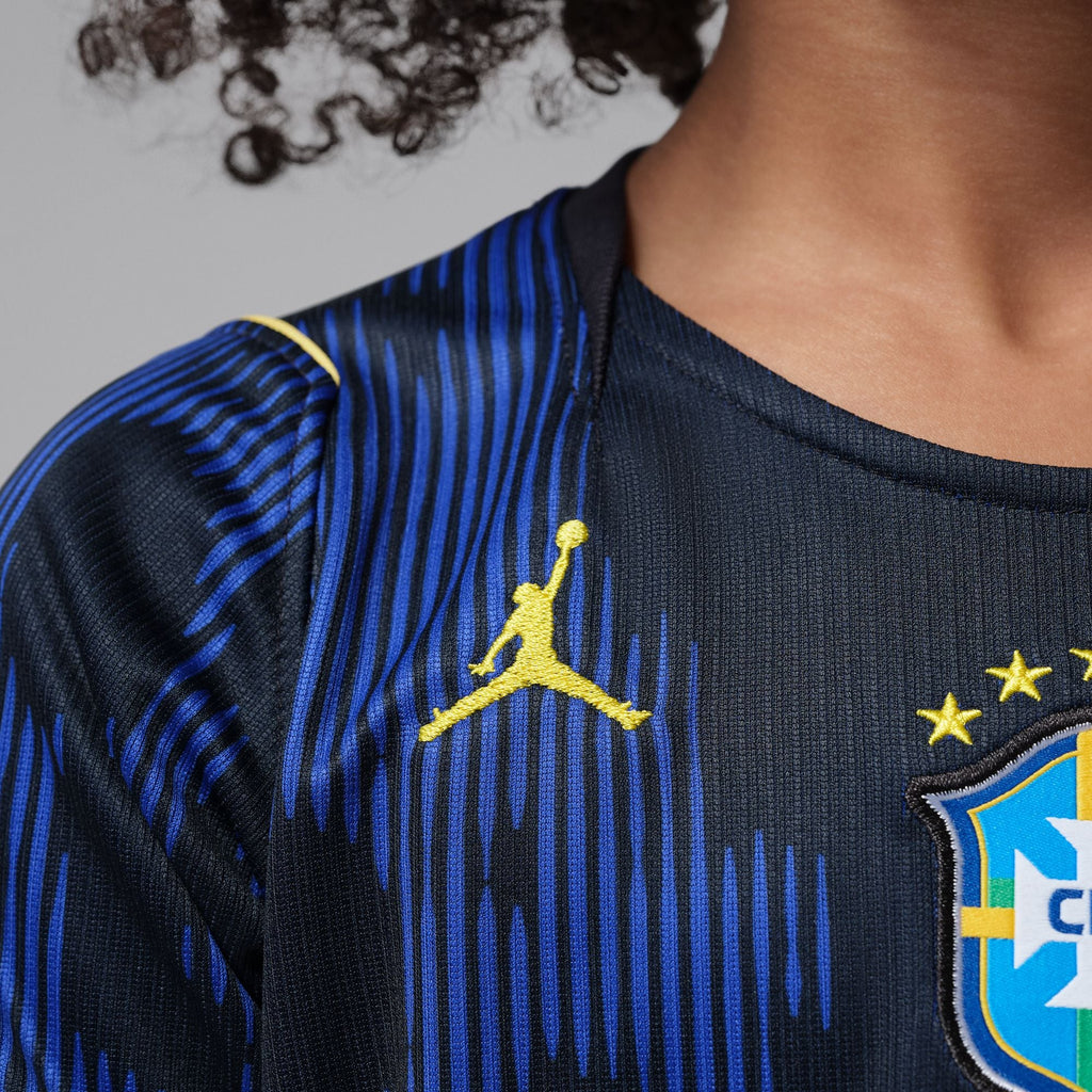 Nike Brazil 2026 Stadium Away Big Kids' Jordan Dri-FIT Soccer Replica Jersey product image 4, provided for visual reference