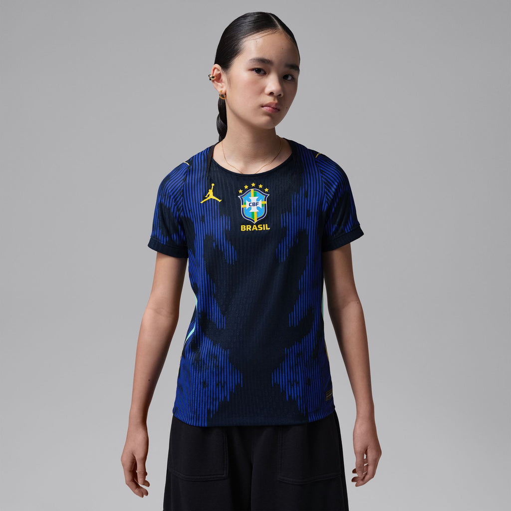 Nike Brazil 2026 Match Away Big Kids' Jordan Aero-FIT Soccer Authentic Jersey product image 11, provided for visual