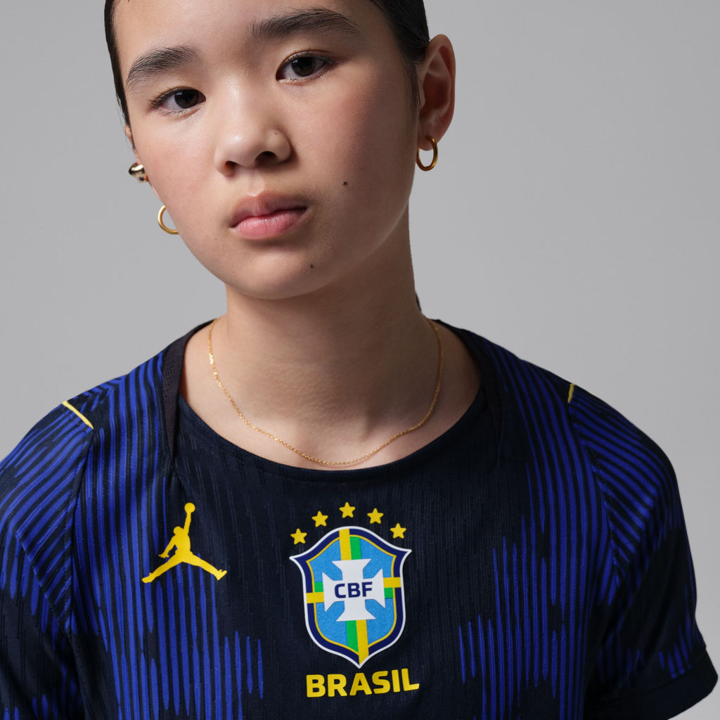 Nike Brazil 2026 Match Away Big Kids' Jordan Aero-FIT Soccer Authentic Jersey product image 5, provided for visual reference