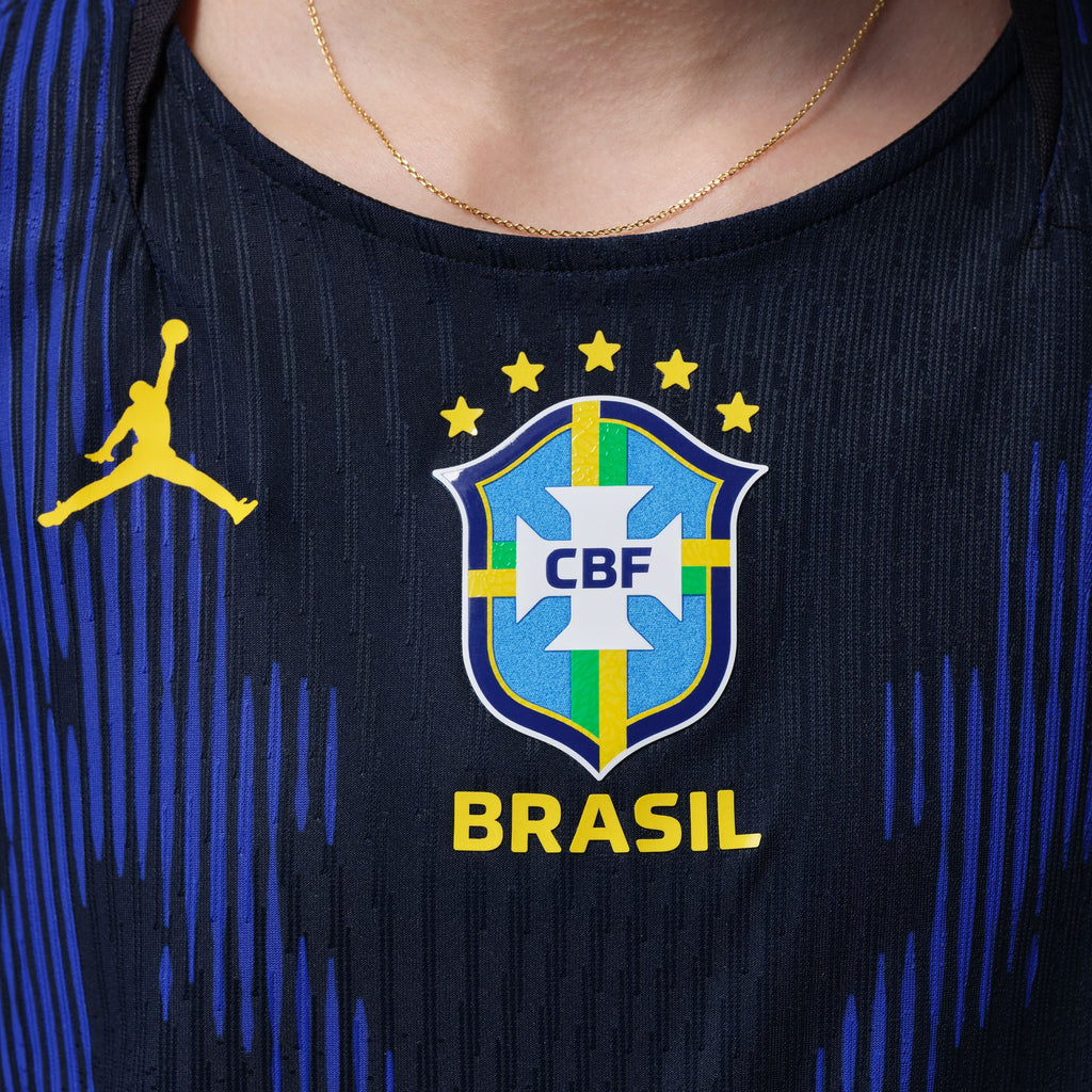 Nike Brazil 2026 Match Away Big Kids' Jordan Aero-FIT Soccer Authentic Jersey product image 7, provided for visual reference