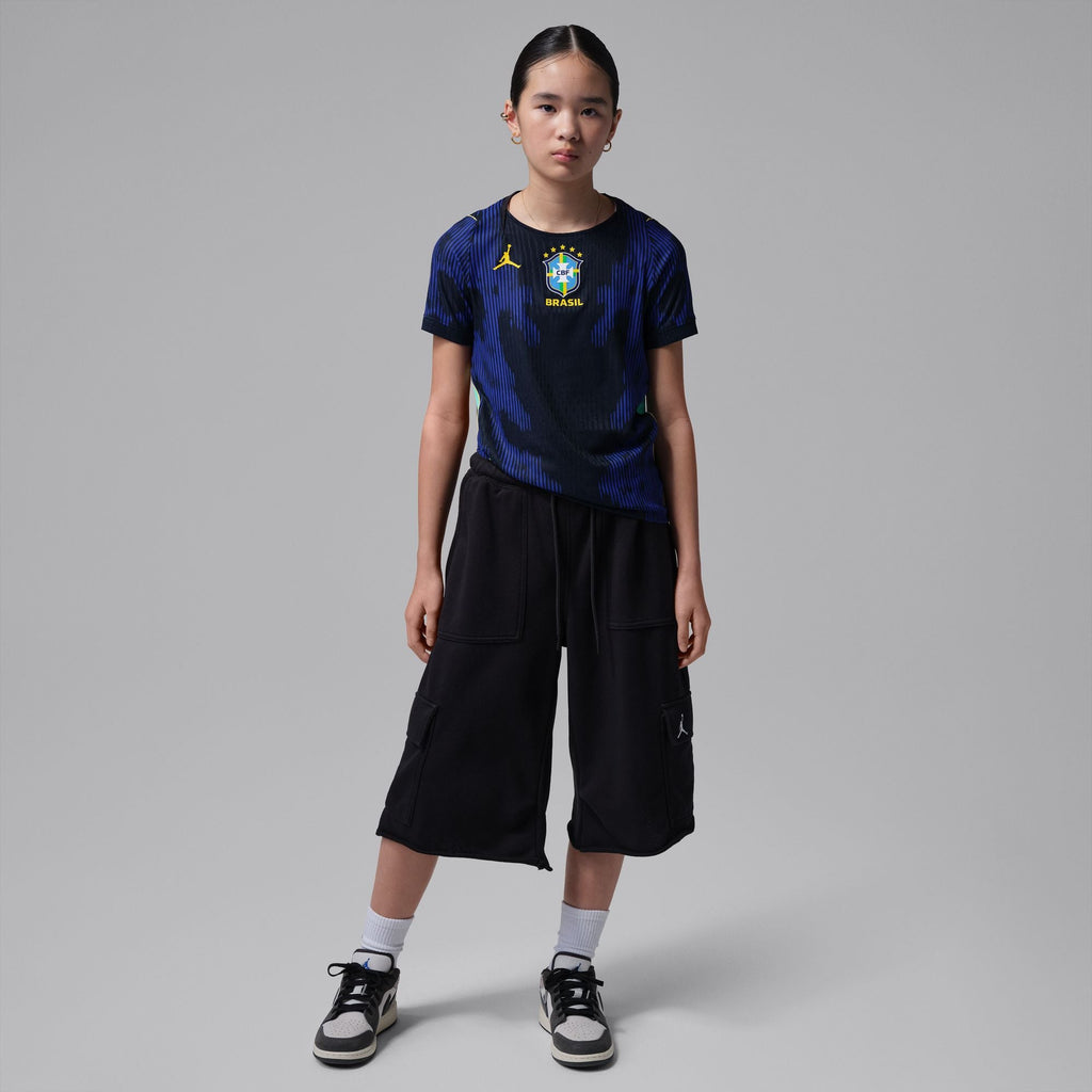Nike Brazil 2026 Match Away Big Kids' Jordan Aero-FIT Soccer Authentic Jersey product image 1, provided for visual reference