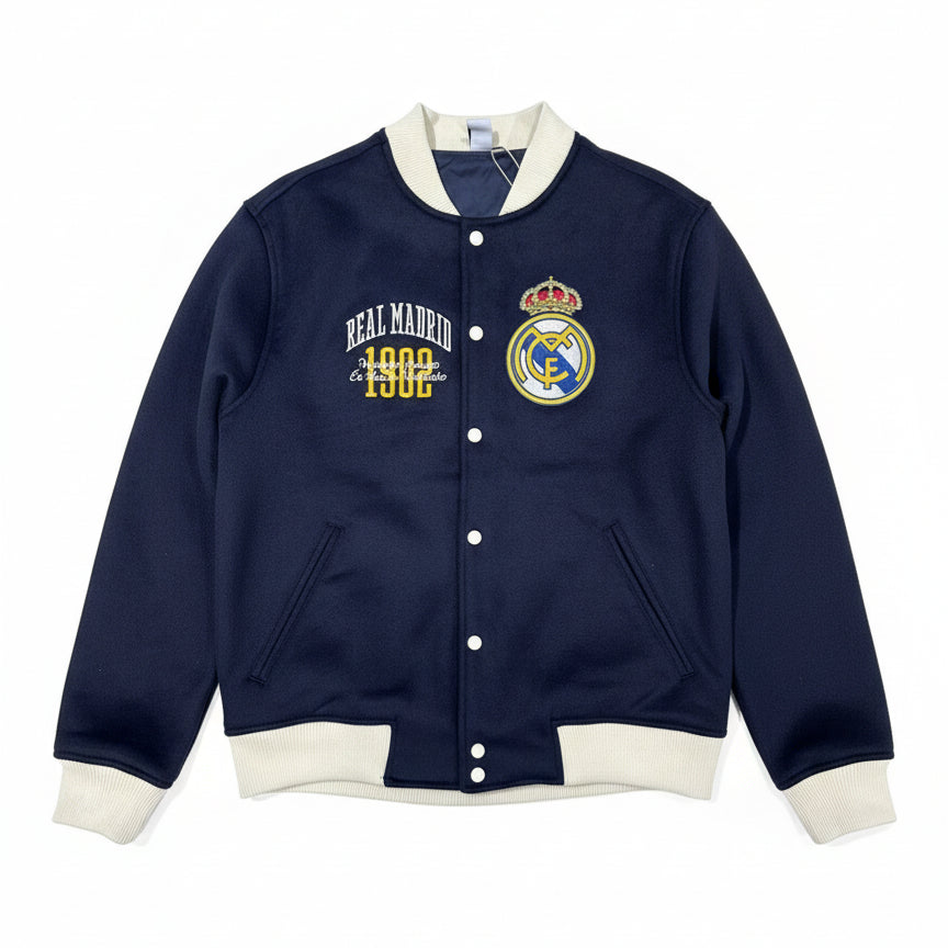 Sport Design Sweden Real Madrid Youth Varsity Wool Jacket product image 1, provided for visual reference and product detail
