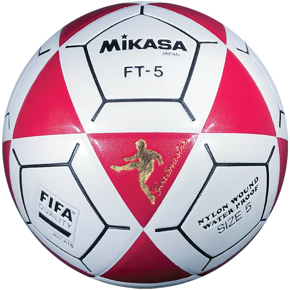 Mikasa FT-5 Soccer Ball - Red/White product image 1, provided for visual reference and product detail review