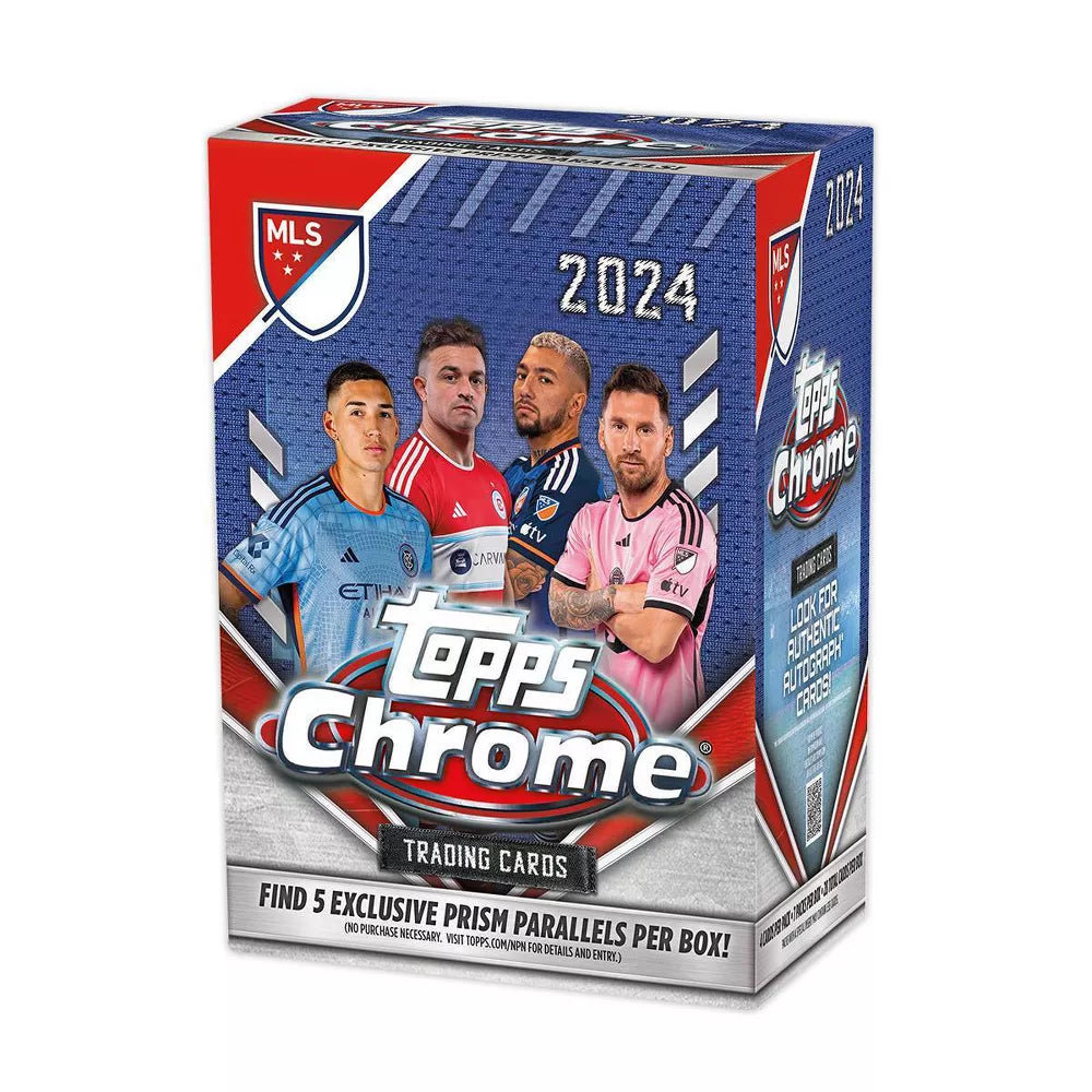 Topps 2024 MLS Chrome Soccer Trading Card Value Box product image 1, provided for visual reference and product detail review