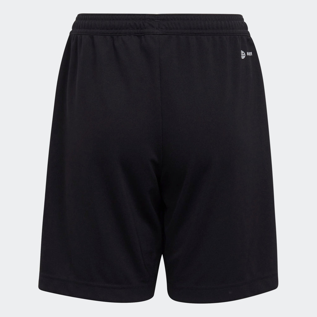 adidas Entrada 22 Youth Training Soccer Shorts Black product image 2, provided for visual reference and product detail review