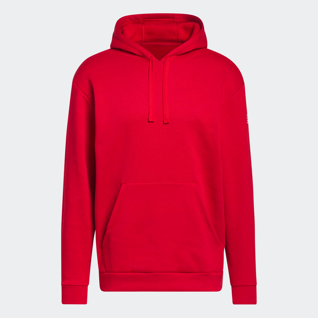 adidas Men Fleece Hoodie - Red product image 1, provided for visual reference and product detail review