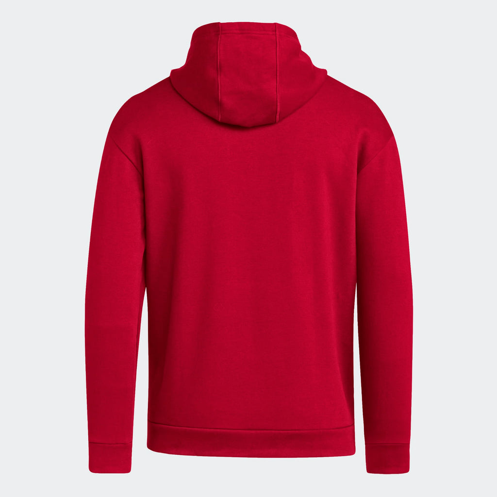 adidas Men Fleece Hoodie - Red product image 2, provided for visual reference and product detail review