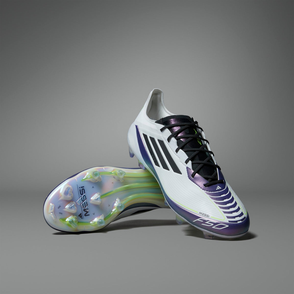 adidas F50 Elite Messi Firm Ground Soccer Cleats product image 1, provided for visual reference and product detail review