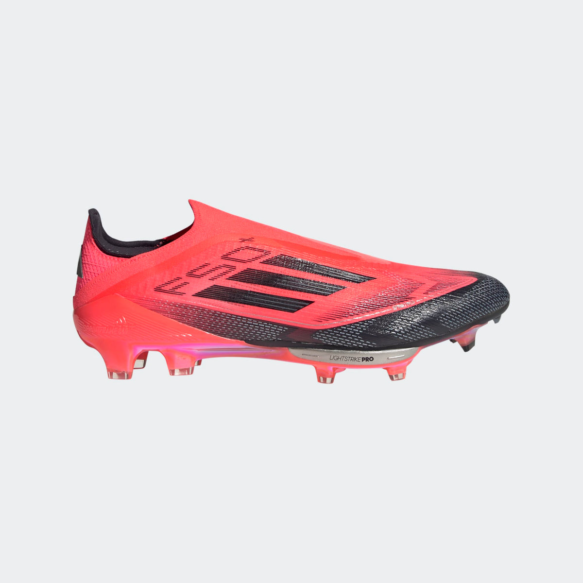 adidas F50+ Firm Ground Soccer Cleats Red/Black product image 1, provided for visual reference and product detail review