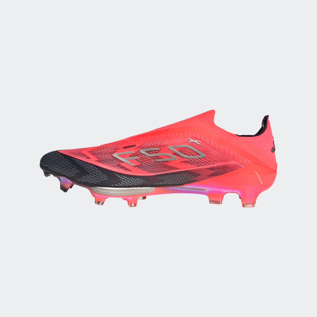 adidas F50+ Firm Ground Soccer Cleats Red/Black product image 7, provided for visual reference and product detail review