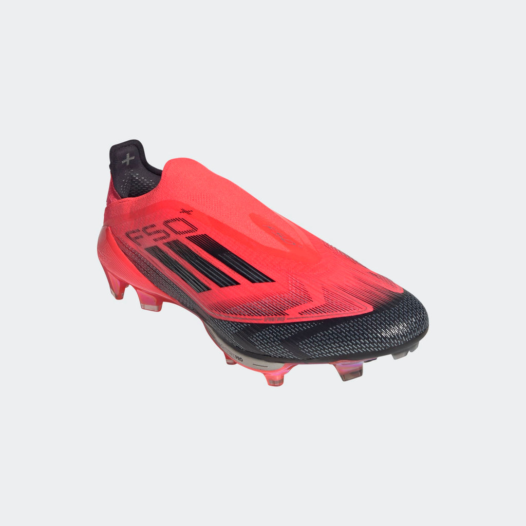 adidas F50+ Firm Ground Soccer Cleats Red/Black product image 8, provided for visual reference and product detail review