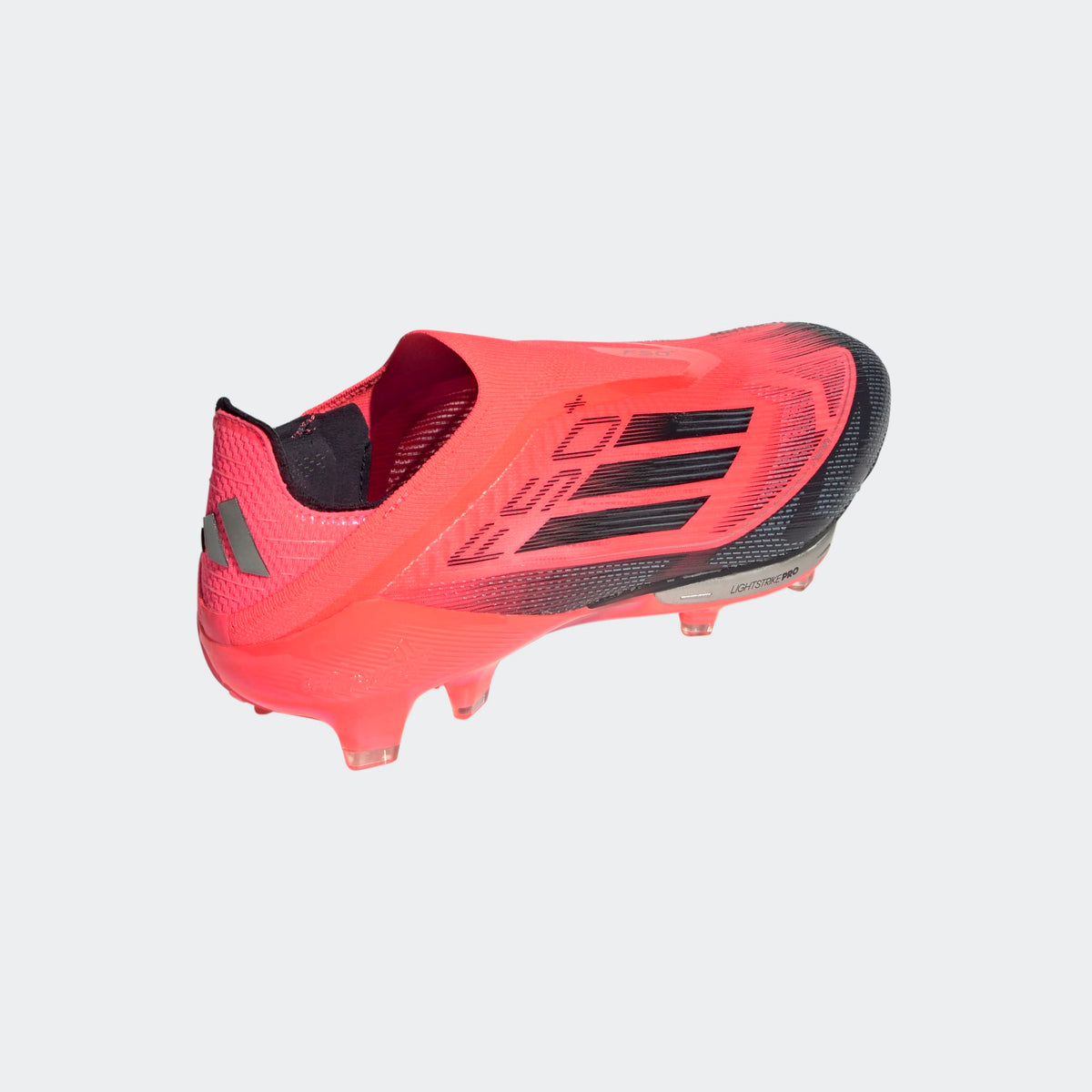 adidas F50+ Firm Ground Soccer Cleats Red/Black product image 9, provided for visual reference and product detail review