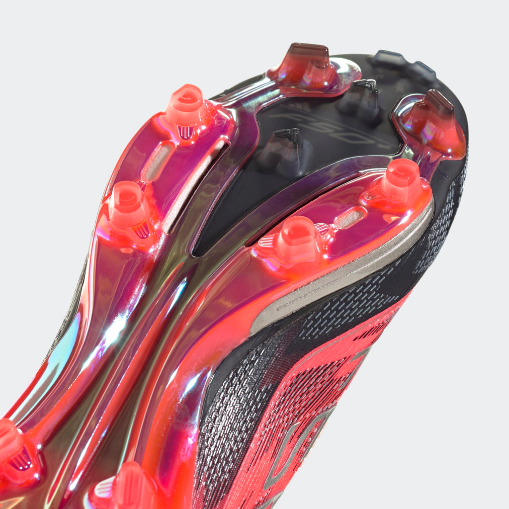 adidas F50+ Firm Ground Soccer Cleats Red/Black product image 10, provided for visual reference and product detail review