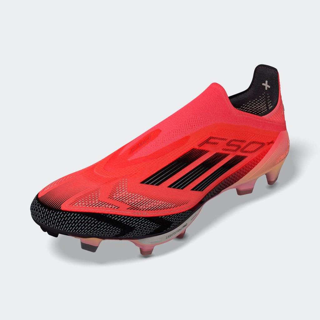 adidas F50+ Firm Ground Soccer Cleats Red/Black product image 13, provided for visual reference and product detail review